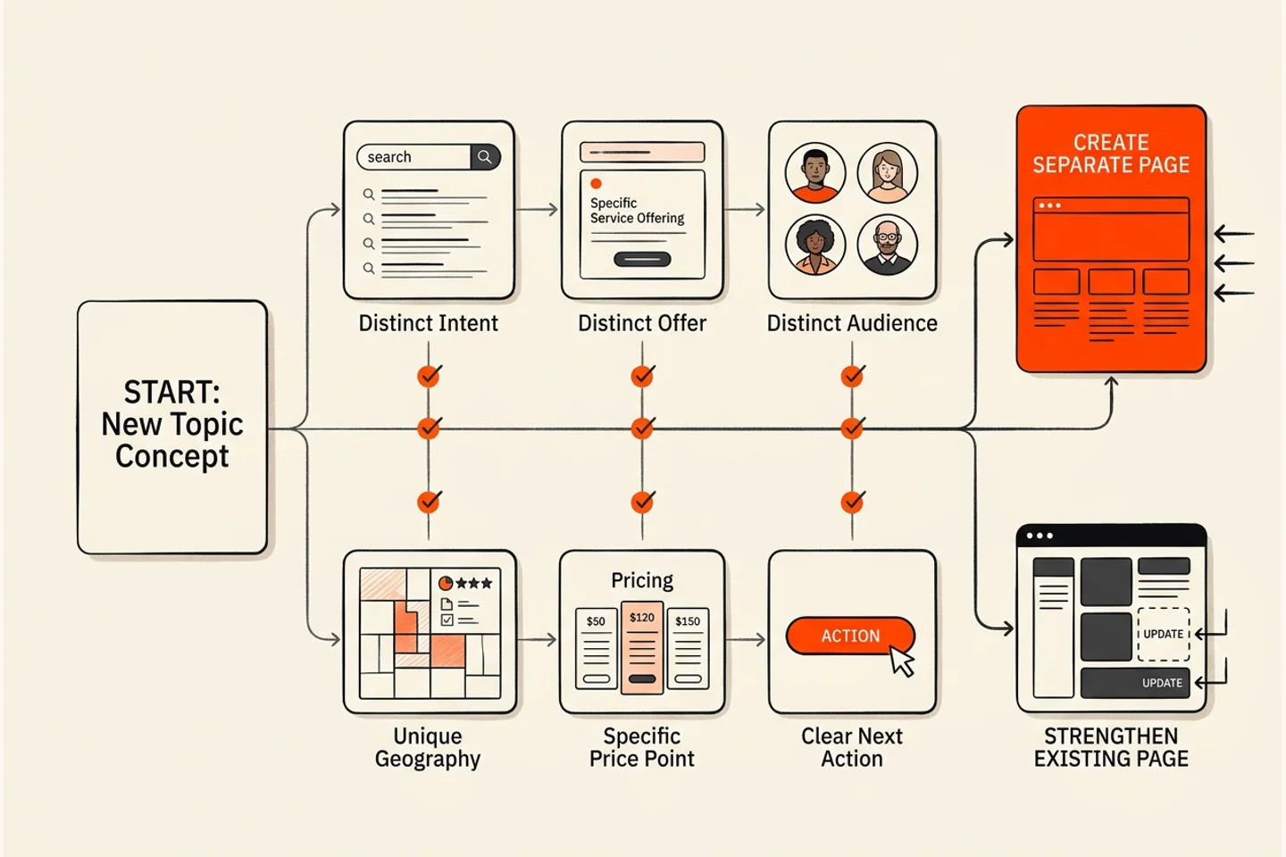Test for deciding whether a topic deserves a separate website page.